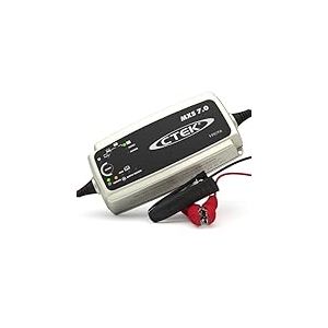 CTEK MXS 7.0 Chargeur de batterie entièrement automatique (charge, entretien et reconditionnement des batteries de voiture, caravane et camping-car) 12 V, 7 A – Prise britannique, noir