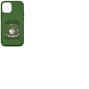 Juridique Professionnel Parajuriste Amoureux Du Café Bureau Humour Coque pour iPhone 12/12 Pro