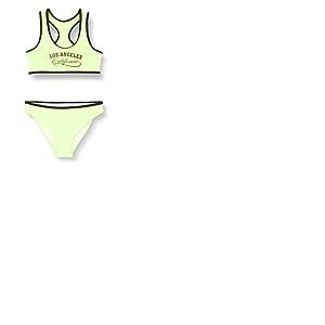 Haute pression Fille R9057 Maillot de bain deux pi ces, Jaune Fluo, 12 ans EU