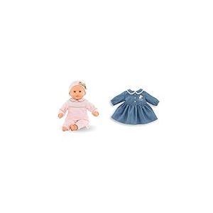 Corolle Lot de Mon Premier Poupon, Bébé Calin Manon Pays des Rêves, 30cm, dès18 Mois, 9000100270 Robe, Un Weekend à Paris, vêtement, pour Poupon 30cm, dès 18 Mois, 9000111050