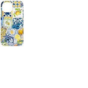 Carrelage méditerranéen et jaune jaune mignon été italien Coque pour iPhone 15