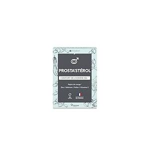 Yves Ponroy Prosta'Sterol - Complément Alimentaire Prostate Pour Homme - Huile de Pépins de Courge, Acérola, Pollen, Vitamine C, Sélénium, Zinc - 40 Capsules - 20 Jours - Fabriqué en France