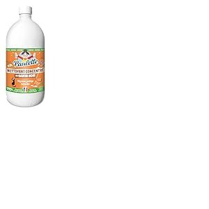 Paulette - Savon Noir Concentré Fleur d'Oranger - Ultra-Dégraissant Ménager aux Cristaux de Soude Multi-Surfaces Ecocert - Fabriqué en France - 1 L