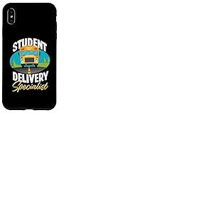Design amusant conducteur de bus scolaire jaune Coque pour iPhone XS Max
