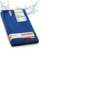 ALCLEAR 820901 miracle sec en microfibre pour l’entretien de la voiture, la peinture automobile, la moto, la cuisine et l’usage domestique. Chiffon en microfibre doux et sec, 60x40 cm, bleu