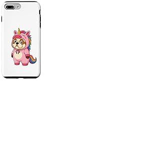 Costume de Chien Kawaii en Licorne pour Filles et Enfants Amoureux de Licorne Coque pour iPhone 7 Plus/8 Plus