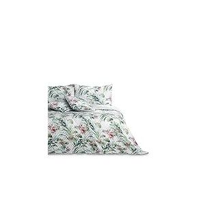 AmeliaHome Couvre-lit 260 x 280 cm Double Face Facile d'entretien matelassé Motif Plante d'oiseau Multicolore