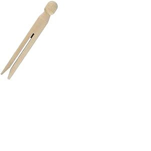 Rayher lot de 50 pinces &agrave; linge en bois pince &agrave; linge ronde pince &agrave; linge bois id&eacute;ale pour vos activit&eacute;s de loisirs cr&eacute;atifs & scrapbooking, Marron