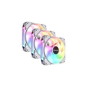 Ventilateurs modulaires 120 mm ARGB blancs (3 pièces) pour un refroidissement efficace et esthétique des systèmes PC.