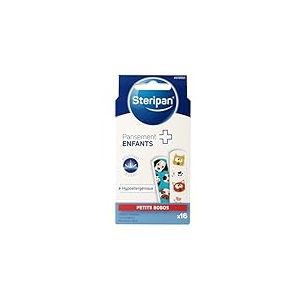 Steripan - Pansement Enfants - Résistant à l'Eau - Hypoallergénique - Petits Bobos - x16