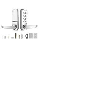 VEVOR Serrure &agrave; Code M&eacute;canique &agrave; 14 Touches, Serrure de Porte d'entr&eacute;e Sans Cl&eacute; &agrave; Clavier M&eacute;canique avec Poign&eacute;e, en Acier Inoxydable, &Eacute;tanche, pour Maison, Bureau, Cl&ocirc;ture Ext&eacute;rieure, Garage, Cour