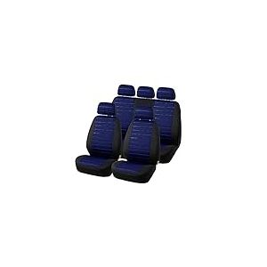 TOYOUN Ensemble de Housse Siege Voiture Bleu Housses Siège Auto Universelle Jeu Complet en Tissu Couverture de Siège de Voiture Couvre Sieges pour Avant et Arrière Accessoires Interieur 5pcs