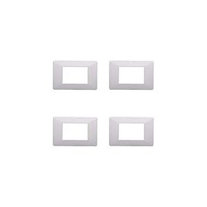 Plaque compatible ViMAR plana, plaques en plastique set de 4 pièces 3 places pour remplacement des plaques existantes - s'adaptent parfaitement au support d'origine