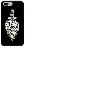 Dague &agrave; Travers Le cr&acirc;ne Traditionnel Tatouage Flash Coque pour iPhone 7 Plus/8 Plus