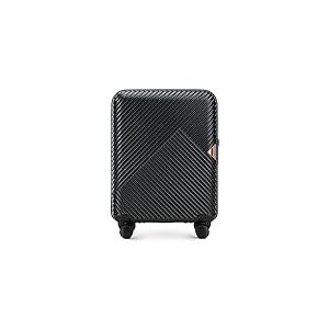 WITTCHEN Valise Cabine Bagages Cabine Valise de Voyage Bagage à Main en Polycarbonate avec 4 roulettes Pivotantes Serrure à Combinaison Poignée Télescopique GL Style Line Taille M Noir