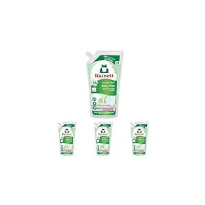 Rainett Recharge Liquide Vaisselle Aloe Vera 1 L (Lot de 4)