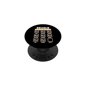 Beagle Obedience Training Dog Guide to Trainer Funny Puppy PopSockets PopGrip Adh&eacute;sif