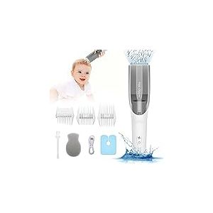 CARER SPARK Tondeuse B&eacute;b&eacute; Silencieuse avec Aspiration, Tondeuse Cheveux pour Enfants &Eacute;tanche et Rechargeable USB avec 3 Sabots Id&eacute;ale pour la Coupe de Cheveux des Nourrissons et Tout-Petits