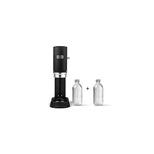 Aarke Carbonator Pro, Machine à Soda avec Bouteille en Verre, Finition Noir mat & Bouteille en Verre pour Machine à Soda Carbonator Pro, détails en Acier, 80cl