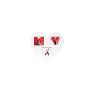 Deknudt Frames S66RD1-P3 Cadre Multi-Photos Forme de Coeur Blanc 10 x 10 cm