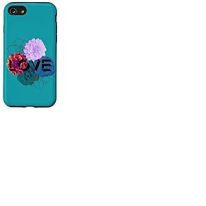 Rétro Love Fleur Fleur Élégant Vintage Text Line Art Coque pour iPhone SE (2020) / 7/8