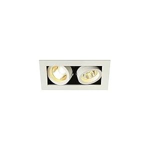 SLV spot plafond Build-in Kadux 2 Downlight; 2 x GU10/230 V/Pince plumes; Blanc 115521