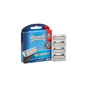 Wilkinson Sword Quattro Lot de 6 lames de rasoir pour homme