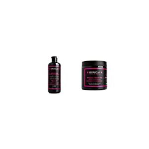 Kerargan - Shampoing &agrave; la K&eacute;ratine et Huile d&rsquo;Argan pour fortifier et prot&eacute;ger vos cheveux - Cheveu sec - 500 ml & Masque Capillaire &agrave; la K&eacute;ratine pour R&eacute;g&eacute;n&eacute;rer et Fortifier le Cheveu - 500 ml