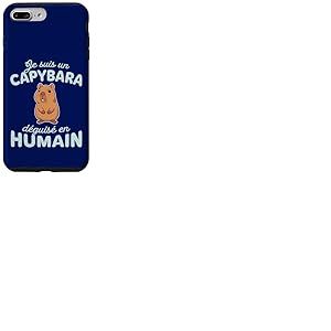 Humour D&eacute;guisement Je suis Un Capybara d&eacute;guis&eacute; en Humain Coque pour iPhone 7 Plus/8 Plus