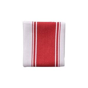 Dexam Vert Olive Torchon à Rayures Love Colour Scarlet, Coton, Rouge, 71 x 46