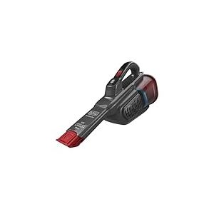 Black+Decker Aspirateur de Table à Main sans Fil, 18W, Pratique et Ergonomique, Prolongateur intégré, 700 ML, 12V, BHHV315B-QW Rouge/Titanium