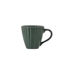 Bloomingville Latina Tasse en gr&egrave;s, diam&egrave;tre 8,5 x H 8,5 cm, 220 ml, vert fonc&eacute;