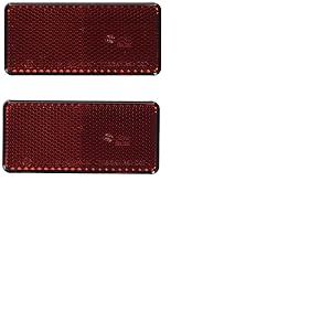 HELLA Réflecteur - Couleur du voyant: rouge - rectangulaire - collé/Montage en saillie - pour fixation à la verticale - CCC - arrière - Quantité: 1 - 8RA 003 326-931