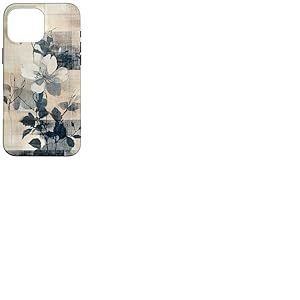 Art botanique vintage nature abstrait esthétique monochrome Coque pour iPhone 16 Pro Max