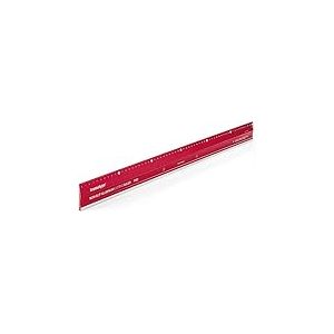 transotype Règle de coupe PRO, 60 cm de long, règle en aluminium rouge vif, antidérapante, robuste, avec bord de coupe en acier et profilé en aluminium extra large de 50 mm