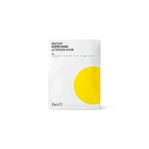 Face D - Masque Après-soleil Rafraîchissant à l'Acide Hyaluronique, aux Extraits de Camomille et d'Avoine, dose unique