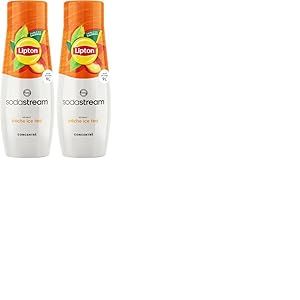 SodaStream Concentr&eacute; Lipton Ice Tea Saveur P&ecirc;che pour Machine &agrave; Eau P&eacute;tillante et Soda | Pr&eacute;parez jusqu'&agrave; 9 Litres de Lipton en Quelques Secondes, Go&ucirc;t Original, 440ml (Lot de 2)