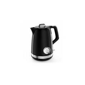 Moulinex Soleil, Bouilloire électrique 1,7L, Contrôle de la température, 2400W, Deux fenêtres de niveau d'eau, Noir, BY3558E0