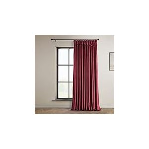 HPD Half Price Drapes Heritage VPYC-179758-84-DW Rideaux Extra Larges en Velours Peluche pour Chambre &agrave; Coucher et Salon Rouge cin&eacute;ma 254 x 213 cm