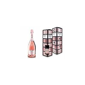 Canti - Prosecco D.O.C. Millesimato, Vin Petillant Extra Sec Rose, Coffret Cadeau Vin, Élaboré à Partir du Cépage Glera et Pinot Noir de Venise, Goût Frais et Doux, 1x750 ml