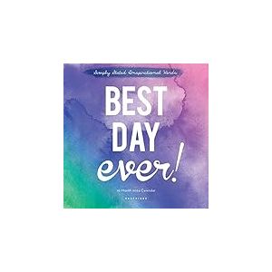 Graphique Mini calendrier mural 2024 Best Day Ever | 17,8 x 17,8 cm | Papier épais | Organiseur de maison et de bureau | Grande grille mensuelle | 3 langues et jours fériés marqués | Page d'aperçu de