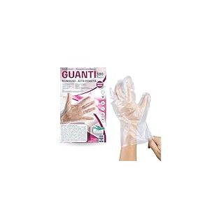 Bottari Gants jetables en HDPE sans poussi&egrave;re, 100 pi&egrave;ces, r&eacute;sistants pour le nettoyage, la nourriture, le jardin, le bricolage et la maison