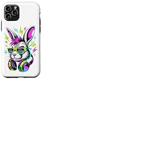 Style Époque Punk Lapin Lunettes de Soleil Lapins Coque pour iPhone 11 Pro