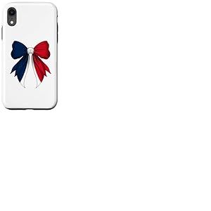 Drapeau france fierté française coquette noeud coquette noeud fille maman Coque pour iPhone XR