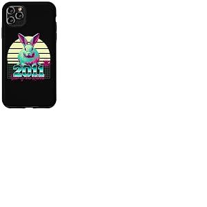 2011 Année du Lapin Anniversaire 80s Zodiaque Chinois rétro Coque pour iPhone 11 Pro Max