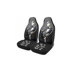 GENANY Housses de siège Avant avec Motif Horreur Cauchemar Skellington, pour Voiture, Camion, berline et SUV. Idéales comme Cadeaux de Noël pour Voiture, Ces Housses de siège Automobiles durables,