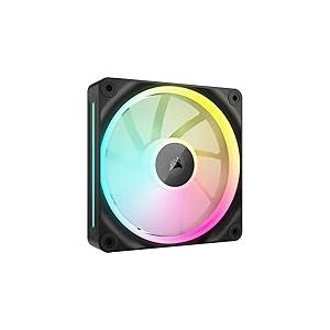 Watio Wave Ventilateur auxiliaire de 120 mm, avec &eacute;clairage RVB, connexion iCUE Link, design noir, id&eacute;al pour am&eacute;liorer le refroidissement du syst&egrave;me