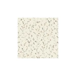 Rasch Papier peint 486131 - Papier peint intiss&eacute; clair avec petites fleurs beige et taupe aspect aquarelle de la collection Country Charme