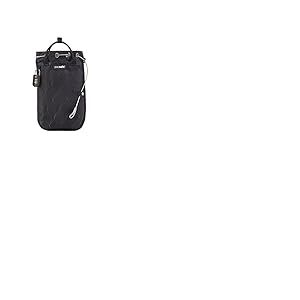 Pacsafe Travelsafe 3L - Coffre-fort mobile avec fermeture par num&eacute;ros TSA, sac de transport avec technologie antivol, volume 3 litres, Noir