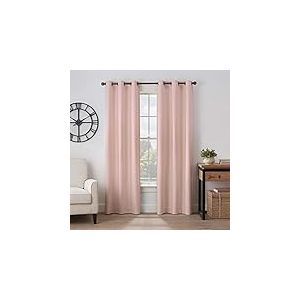 Eclipse Gabriella Rideaux à œillets pour Chambre à Coucher, Panneau Simple, 101,6 x 213,4 cm, Blush